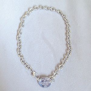 Tiffany & co. Oval tag necklace